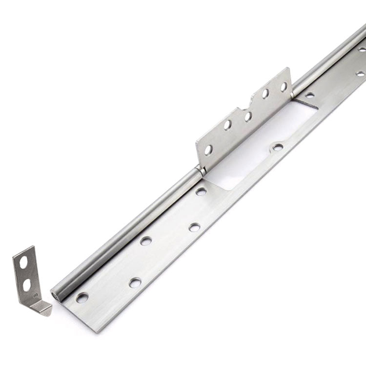 56135AL Interleaf Piano Hinge - Reduced Ligature - Stainless Steel - Satin Polished - Staggered Holes 2134 x 90.5 x 2.5 x 7mm Pin
