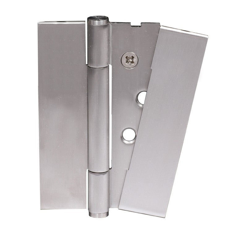 7730 Concealed Bearing Hinge with Coverplate - Stainless Steel - Satin Polished 102 x 76 x 3mm