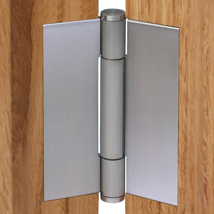 7730 Concealed Bearing Hinge with Coverplate - Stainless Steel - Satin Polished 102 x 76 x 3mm