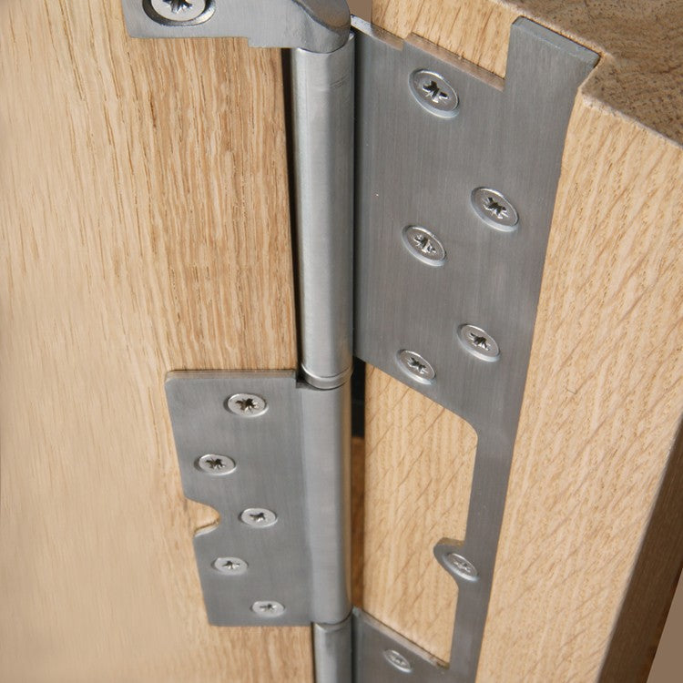 56135AL Interleaf Piano Hinge - Reduced Ligature - Stainless Steel - Satin Polished - Staggered Holes 2134 x 90.5 x 2.5 x 7mm Pin